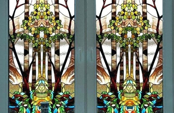 home decorative window film stain glass look